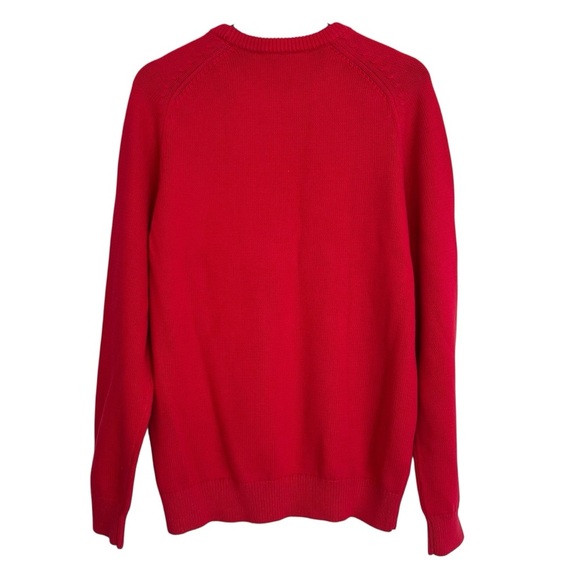 Vineyard Vines Heritage Cotton Crew Sweater Red Velvet Medium Preppy Coastal - Picture 4 of 5